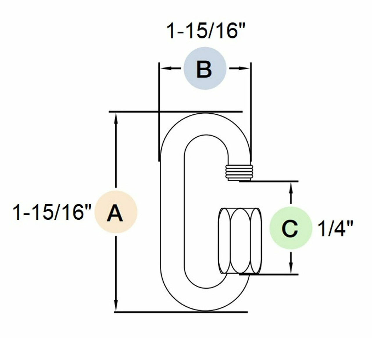 ARB-QL06: US Rigging 3/16 ZINC PLATED QUICK LINK 1