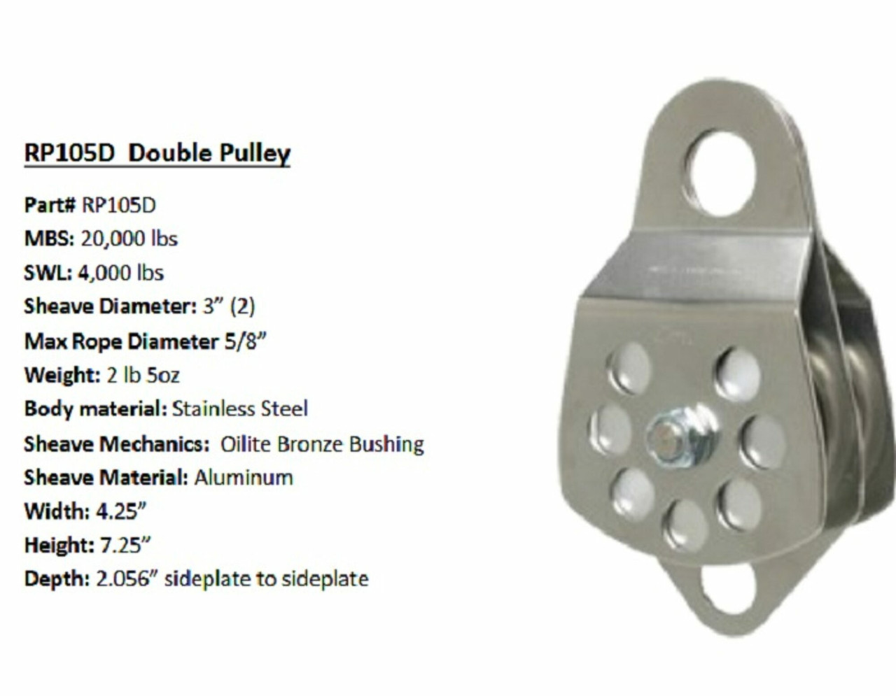 ARB-RP105D 20000 LBS: CMI PULLEY CMI ST 2 BECK RP105D