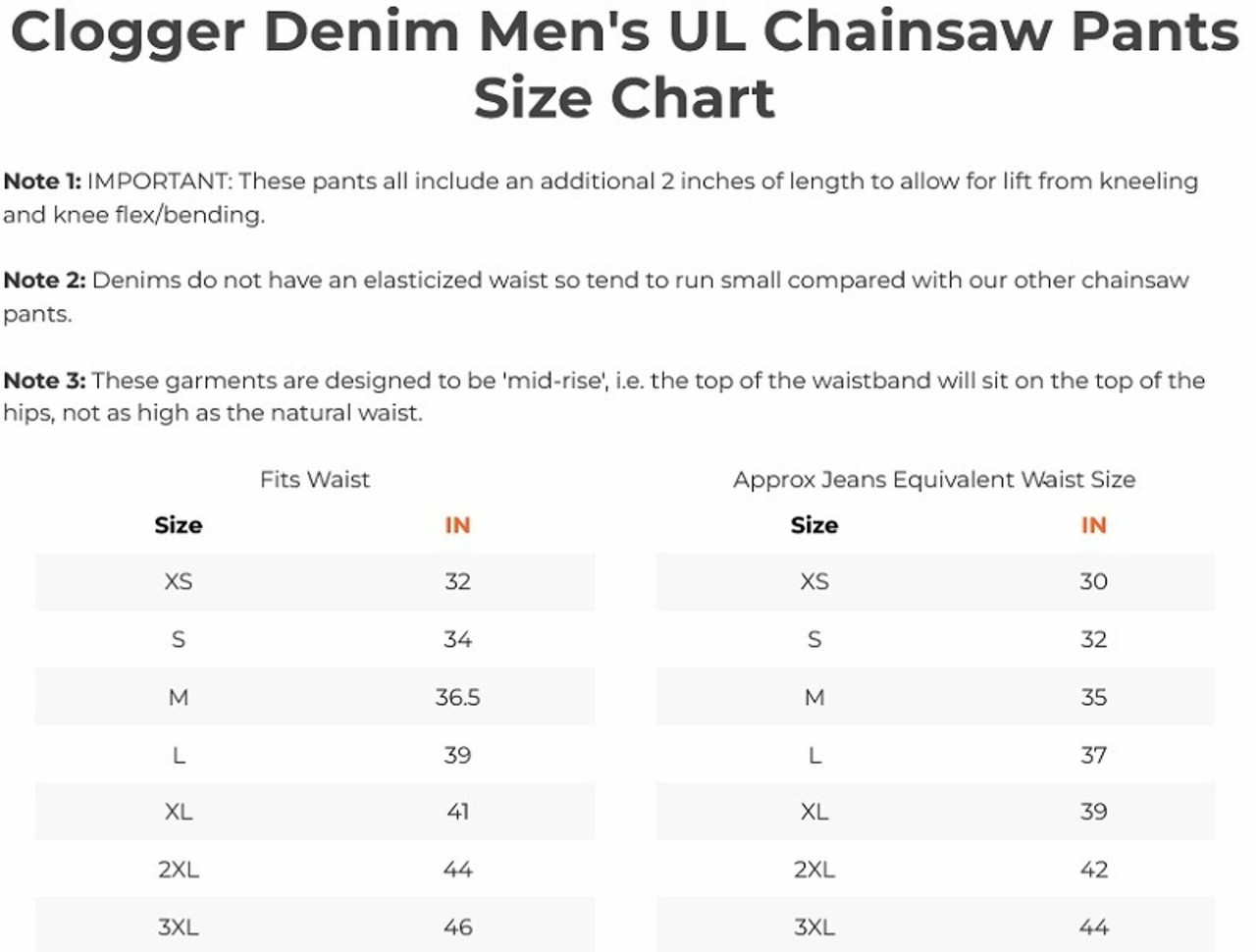 ARB-TU21DDL: Clogger CLOGGER CHNSAW PANTS DENIM LG