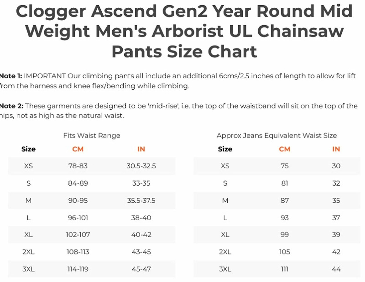 ARB-TU71BXL: Clogger CHAP PANT ARBORMAX ASCEND COOL
