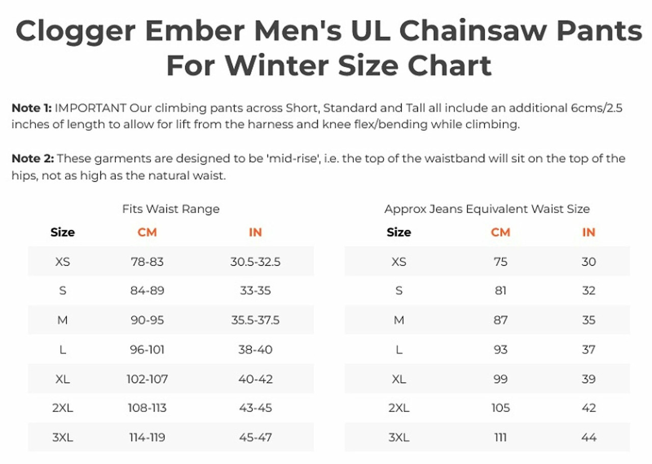 ARB-TU71ZHL: Clogger PANTS CHAINSAW EMBER LG