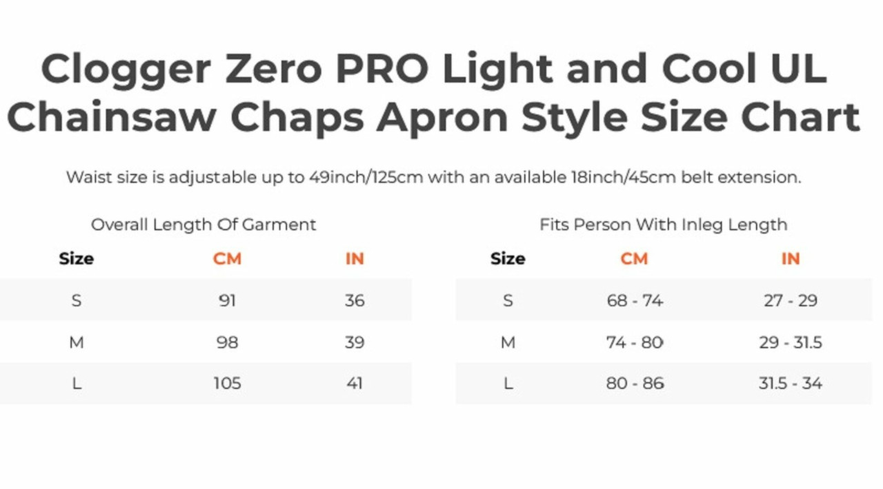 ARB-ZU71CL: Clogger CHAP CLOGGER ZERO APRON LARGE