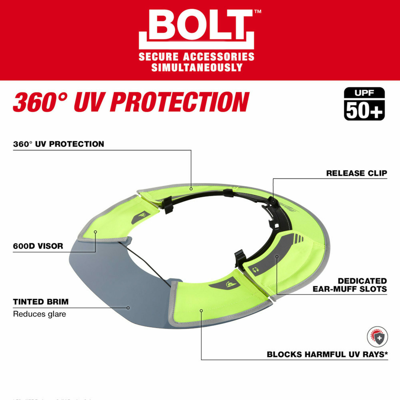 MIL-48-73-1073: Milwaukee BOLT Sun Visor