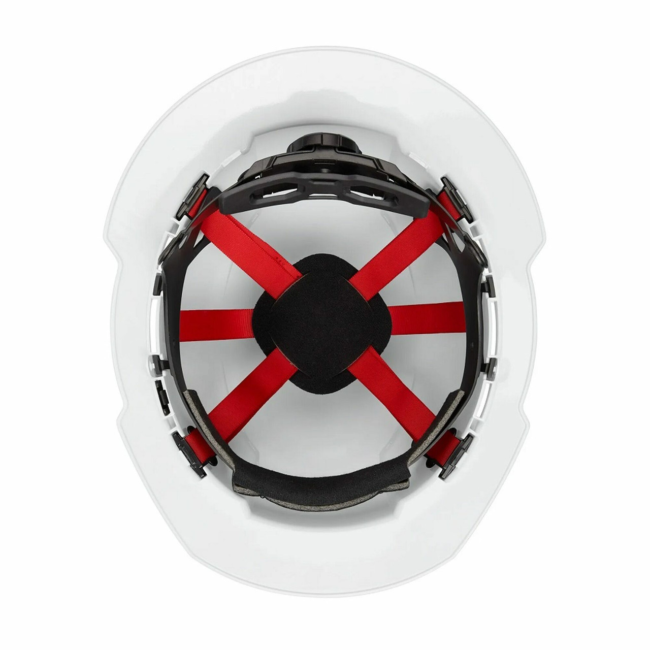 MIL-48-73-1229C: Milwaukee BOLT Full Brim Hard Hat w/6pt Ratcheting Suspension (USA) - Type 1, Class E- color Red