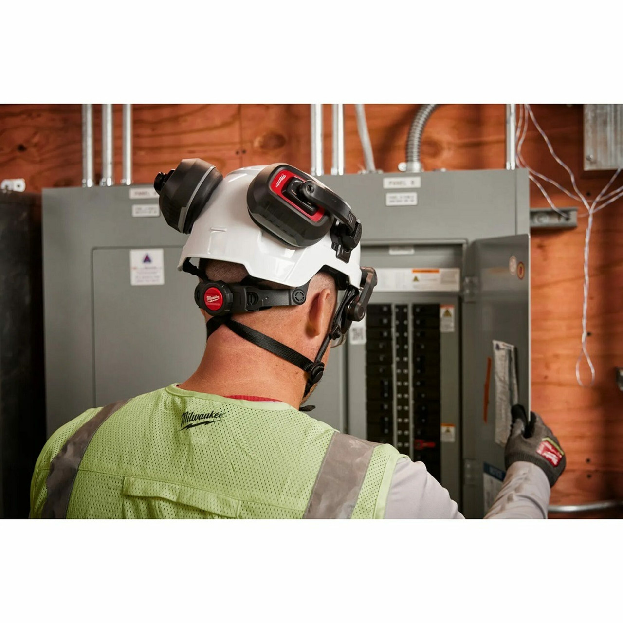 MIL-48-73-1337C: Milwaukee BOLT Front Brim Safety Helmet (USA) - Type 2, Class E- color Gray