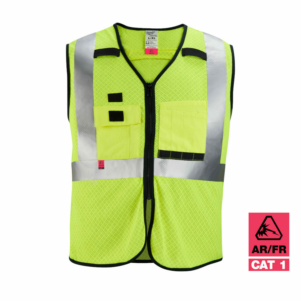 MIL-48-73-5202: Milwaukee AR/FR Cat. 1 Class 2 High Visibility Safety Vest