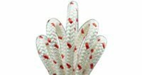 Forestry Pro 12.7mm 12 Strand Climbing Line - 150 FT - Sewn eye - White with Red Forestry Pro 12.7mm 12 Strand Climbing Line - 150 FT - Sewn eye - White with Red