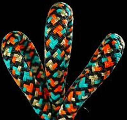 Husky Bull Rope Multi-Pro - 200 FT - No eye - Turquoise, black, gold and Orange  - 19.05mm
