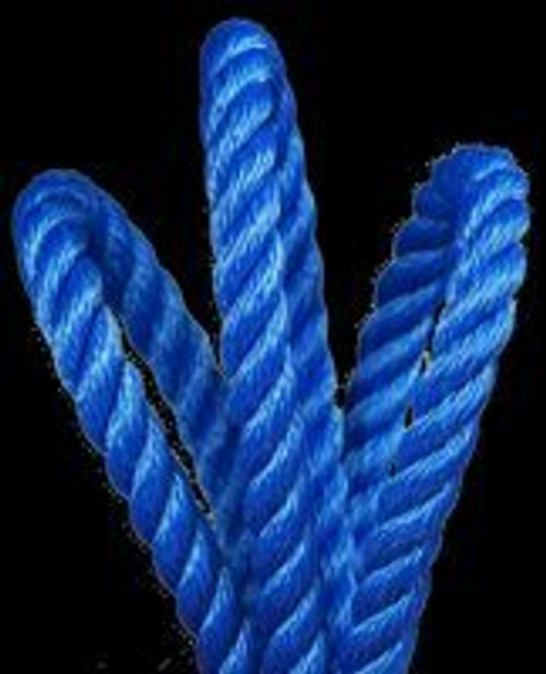 Husky 3-Strand Twisted Polyester Bull Rope Half Inch 1/2in - 600 FT - No eye - Blue Husky 3-Strand Twisted Polyester Bull Rope Half Inch 1/2in - 600 FT - No eye - Blue