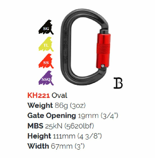ARB-KH221SS1: ISC ISC Supersafe Aluminium Carabiner