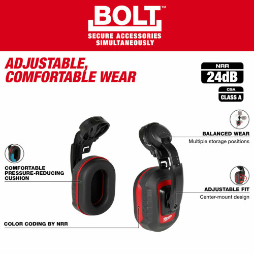 MIL-48-73-3250: Milwaukee BOLT 24dB Earmuffs