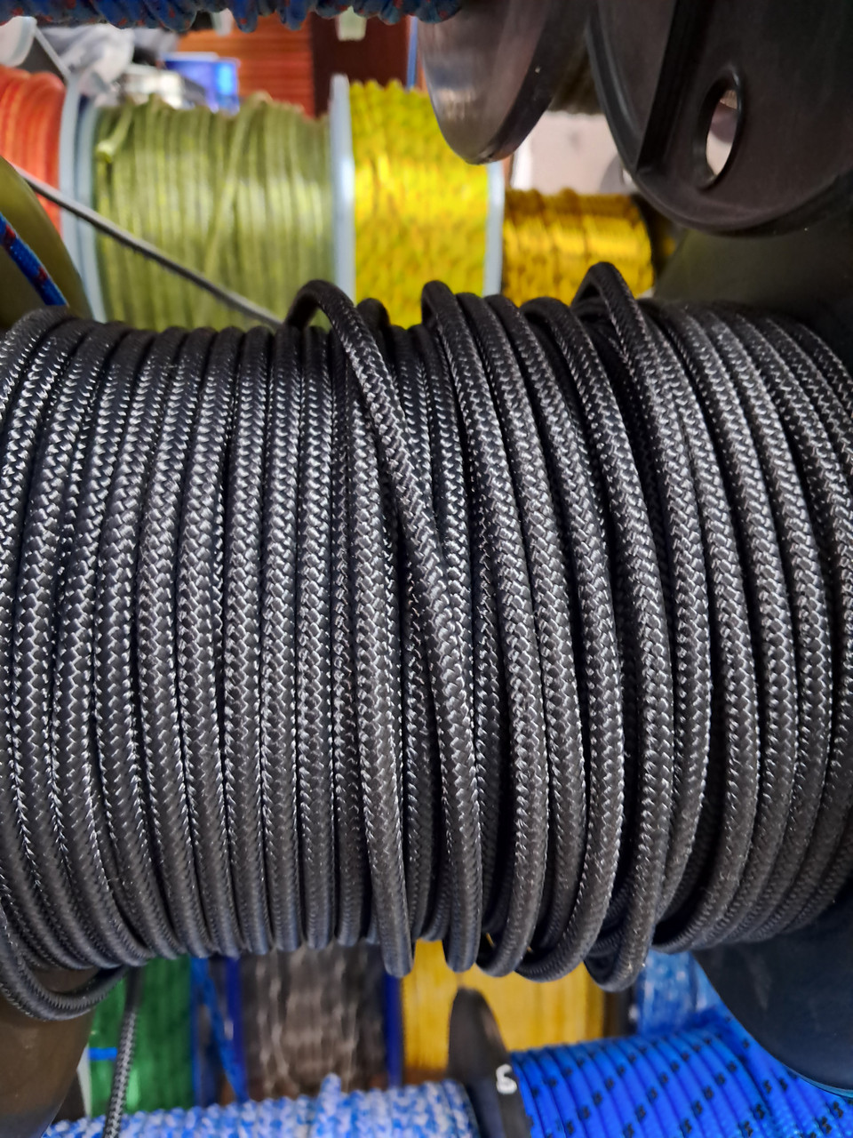 Rope 4mm Double Braid - Spectra - Solid Black (per metre) - Goose Marine
