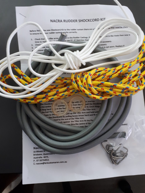 Nacra Rudder replacement shock cord kits - Deluxe 9mm kit