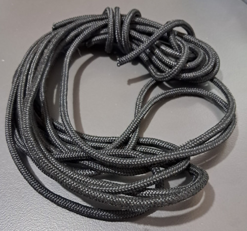 Off cut - 4mm Double Braid - Polyester - black 4.50m