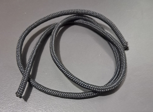 Off cut - 4mm Double braid - polyester - Black 0.60m