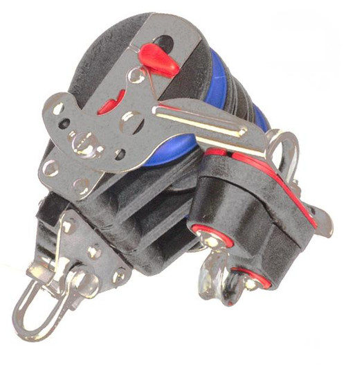 Block 57mm triple, low profile with cam cleat