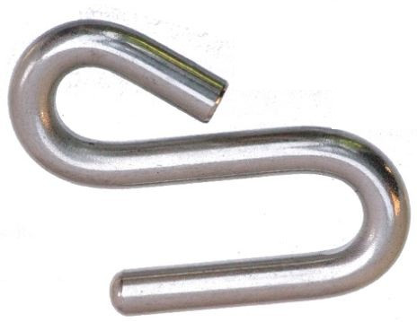 SS "S" hook long arm 4.7mm - Riley