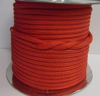 Rope 8mm Double Braid - Polyester - Red (per metre)