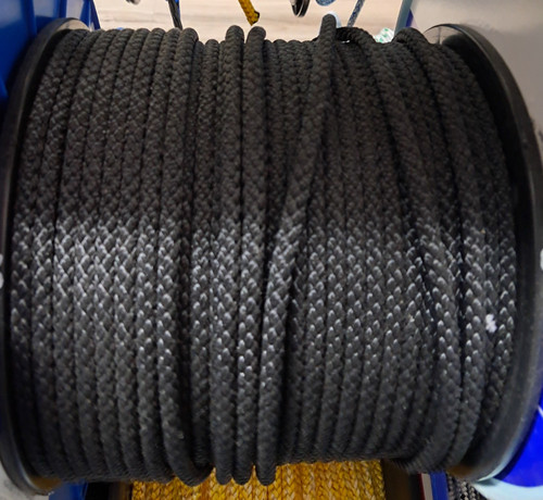 Rope 6mm Double Braid - Polyester - Black (per metre )