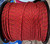 Rope 4mm  Double Braid - Vectran - Red with black and yellow fleck (per metre)