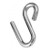 SS long arm "S" hook 8mm