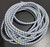 8mm shock cord - white with blue fleck - per metre