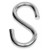 SS open "S" hook 5mm