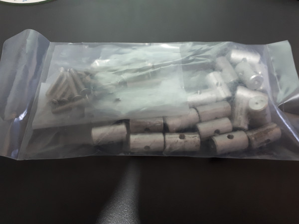 Nacra rear beam traveller track replacement bolt kit