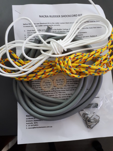 Nacra Rudder replacement shock cord kits - Deluxe 9mm kit