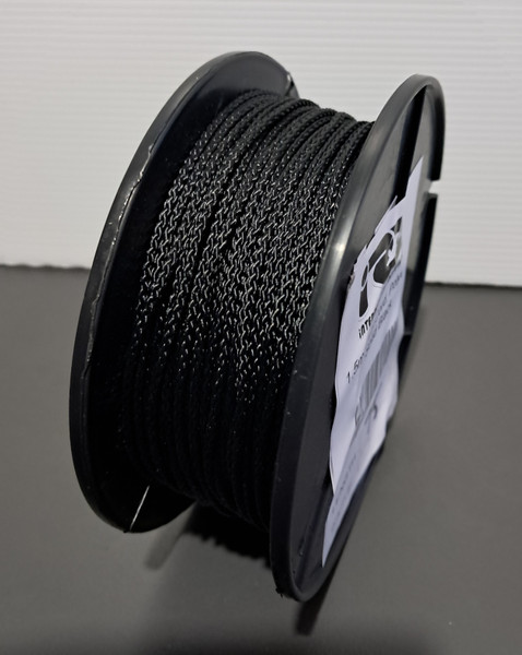 Rope 1.5mm Double Braid - Polyester - Black (per metre)