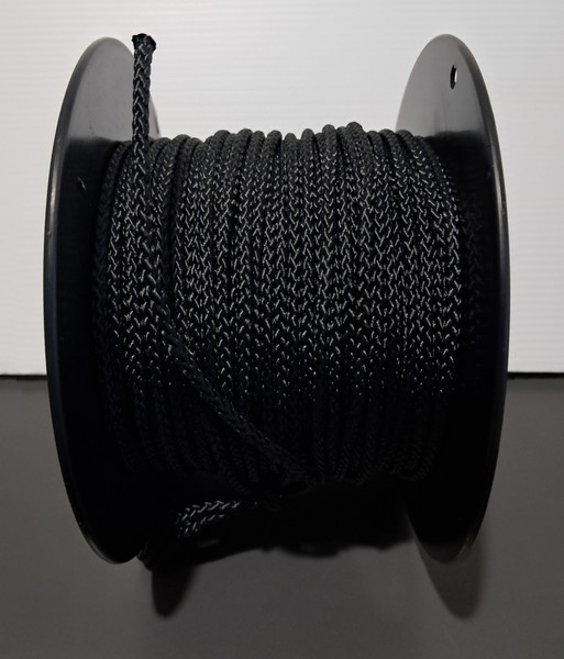 Rope 3mm  Double Braid - Dyneema - black (per metre)