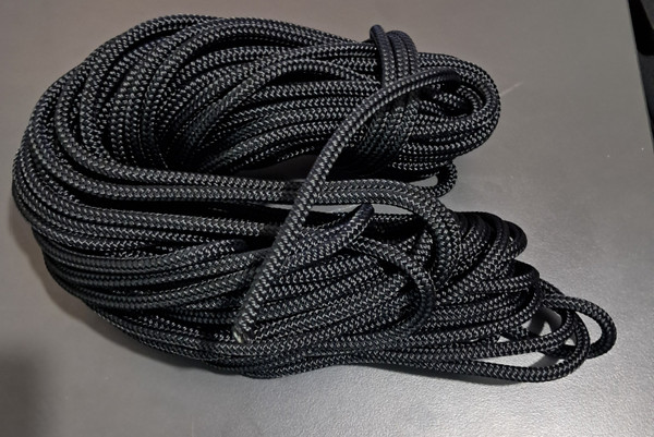 Off cut - 10mm Double Braid - Polypropylene - Black 8.40m