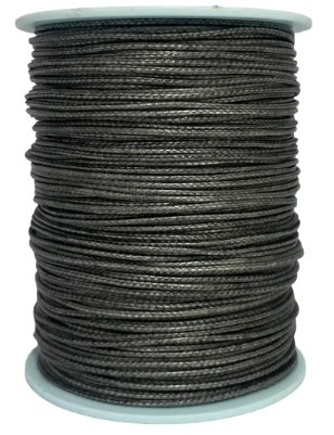 Rope 1.5mm Single Braid - Dyneema - Dark Grey/Black (per metre)