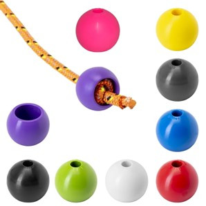 Rope ball stoppers for 2mm line