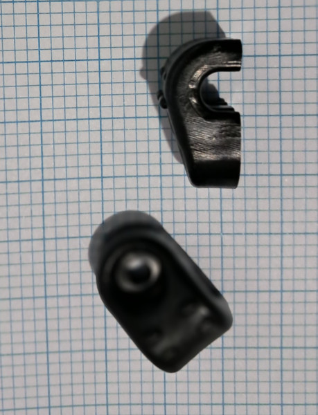 Nylon Plastic Shock cord saddle, single screw 6mm hole
