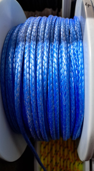 Rope 4mm Single Braid - Dyneema - Blue (per metre)