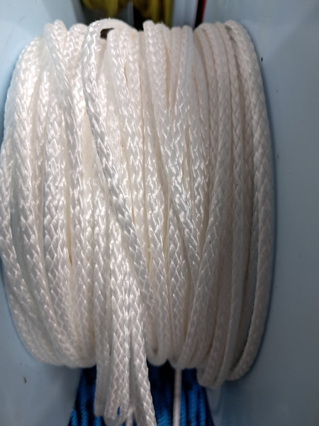 Rope 3.2mm Single Braid - Dyneema - White Tow Line (per metre)
