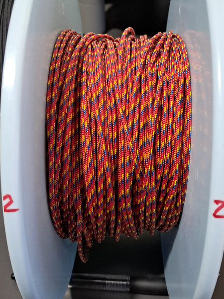 Rope 2mm Double Braid - Spectra - Red with fleck (per metre)