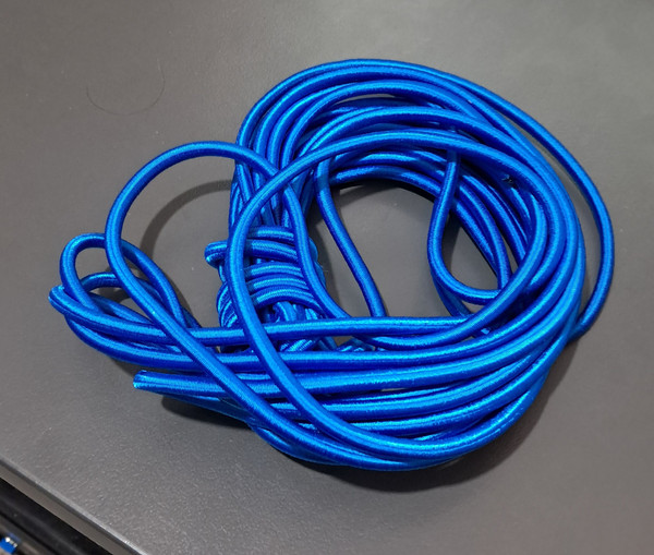 Off cut - shock cord - 5mm - Blue - 7.25m