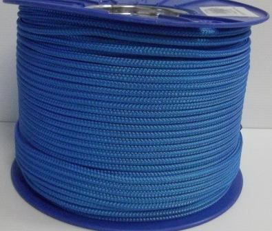 Off cut - 3mm Double Braid - Polyester - Blue 6.65m
