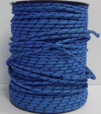 Rope 5mm Double Braid - Spectra - Blue with Black fleck (per metre)