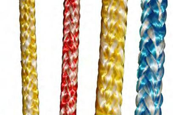 Rope 8mm Single Braid - Blend - Blue and white (per metre)