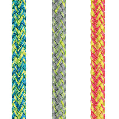 Rope 5mm  Double Braid - Polyester - Neo Yellow/Pink (per metre)