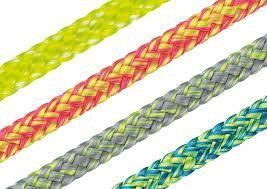 Rope 6mm Double Braid - Polyester - Yellow with white fleck(per metre)