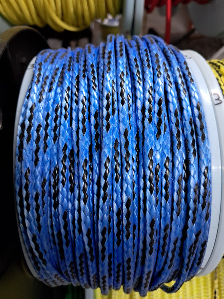 Rope 3mm Single Braid - Dyneema - Blue with Black fleck (per metre)