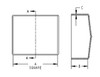 Schematic diagram of square cap for dimensional reference