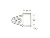 Schematic diagram of hanger cap for dimensional reference
