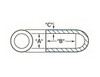 Schematic diagram of EPDM cap for dimensional reference