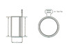 Schematic diagram of tear cap for dimensional reference Schematic diagram of tear cap for dimensional reference