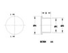 Schematic diagram of electrical connector cap for dimensional reference